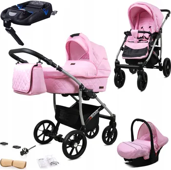 Kočárek Kočárek 4v1 BabyLux QBARO ALU - sportovní kočárek, hluboká korba, autosedačka ISOFIX