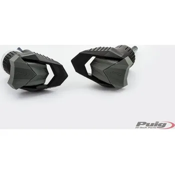 Pádové protektory rámu puig r19 20792n černý s šedou gumou