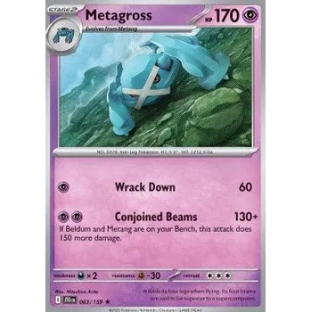 Sběratelská karetní hra Pokémon JTG 063/159 Metagross - Journey Together Stav: Near Mint, Verze: HOLO