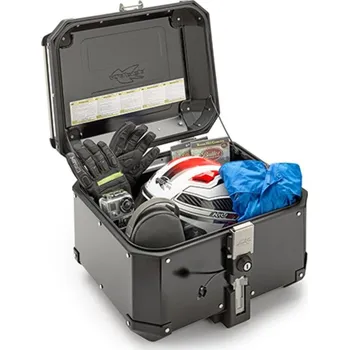 Motodoplněk MONOKEY TopCase K-FORCE - 48l, KAPPA (černý, hliník, 32,3x45,4x48 cm) KFR480B