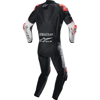 Moto kombinéza jednodílná kombinéza GP TECH 4, TECH-AIR kompatibilní, ALPINESTARS (černá/bílá/červená fluo) 2025 (Velikost: 44) 2H365349