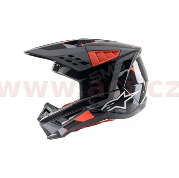 Helma na motorku přilba S-M5 ROVER HELMET ECE, ALPINESTARS (antracit/červená fluo/šedá maskáčová, vel. 2XL) (Velikost: XS) 8303820-1392