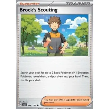Volný čas Pokémon JTG 146/159 Brock's Scouting - Journey Together Stav: Near Mint, Verze: NORMAL