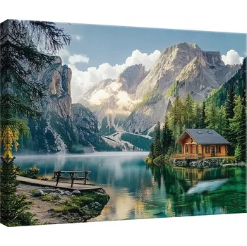 Obraz OBRAZ NA PLÁTNĚ OBRAZ NA PLÁTNĚ HORY PŘÍRODA VÝHLED DO LOŽNICE OBÝVÁKU KUCHYNĚ 60x40