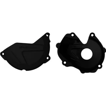 Sada krytu spojkového víka a krytu víka zapalování POLISPORT 90953 černá 90953