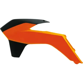 spoilery chladiče KTM, RTECH (oranžovo-černé, pár) KTM EXC 500 2014-2016