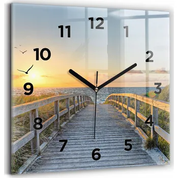 Hodiny Nástěnné hodiny Wallfluent žluté 30 cm