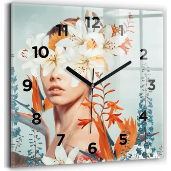 Hodiny Nástěnné hodiny Wallfluent bílé 30 cm