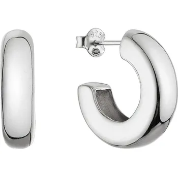 Náušnice Evolution Group Stříbrné silné kruhové náušnice 61088