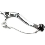 Brzdový pedál MOTION STUFF 83P-0930102 silver body, black steel fixed tip Pevný hrot z oceli HUSQVARNA TX 125 2018-2019