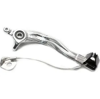 Brzdový pedál MOTION STUFF 83P-0851002 silver body, black steel fixed tip Pevný hrot z oceli KTM SX 250 2003-2006