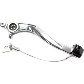 Brzdový pedál MOTION STUFF 83P-0921002 silver body, black steel fixed tip Pevný hrot z oceli HUSQVARNA FE 501 2017-2017