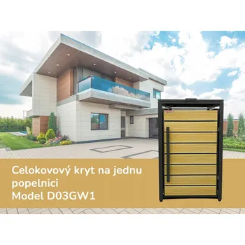 Přístřešek na popelnici Přístřešek na popelnici D03GW1, moderní, antracit/hnědý - N