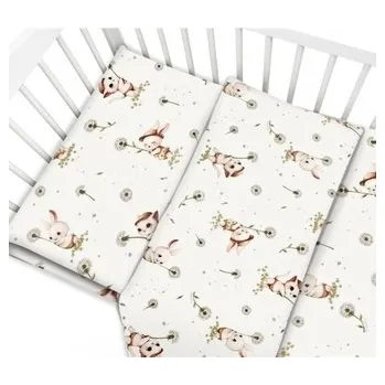 Dětsný nábytek Povlečení do postýlky, bavlna, 2D sada, Kocourek a pampeliška - bílá, 135x100; 135x100