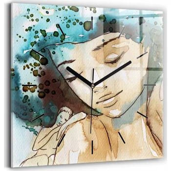 Hodiny Nástěnné hodiny Wallfluent černé 30 cm