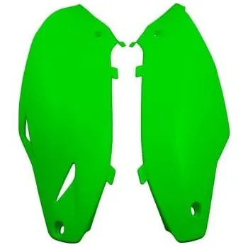 boční číslové tabulky Kawasaki, RTECH (neon zelené, pár) KAWASAKI KX 450 F 2012-2015