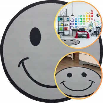 Koberec KOBEREC KOBEREC PRO DĚTI KRUHOVÉ KOBERCE VENEZIA ŠEDÝ KULATÝ 120 CM