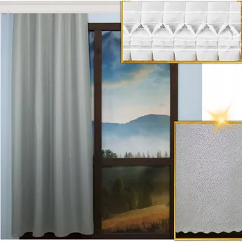 Obraz Jednobarevný dekorativní Závěs s leskem, stříbrná nitka námraza 145x255