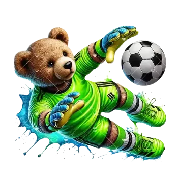 Nažehlovací obrázek - medvěd brankář (dva rozměry), Velikost: Malý