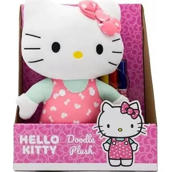 plyšák Hello Kitty Růžová Plyšová Hračka k vymalování, 25 cm