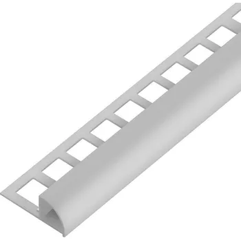 rohová lišta NOVÁK Ukončovací lišta 10x10 PVC šedá obloučková, 2,5m AAPU 1038/V