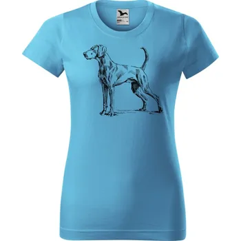 Tričko - Výmarský ohař 2 Barva: Tyrkysová (44), Velikost: M, Střih: Dámské