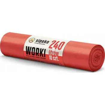 Pytle na odpadky LDPE Pytle na odpad SIPEKO 240L 10 Ks. ČERVENÉ