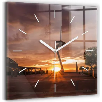 Hodiny Nástěnné hodiny Wallfluent oranžové 30 cm