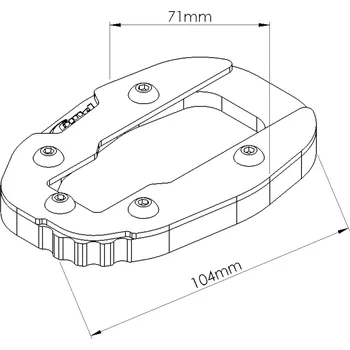 Prodloužení stojánku PUIG 20208N černý DUCATI Scrambler 1100 /Sport/Dark Pro 2018-2020