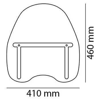 Plexi štít CUSTOMACCES DAYTONA CD0001W průhledný SUZUKI VL 250 Intruder 2000-2007