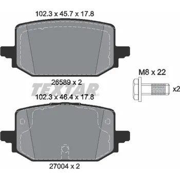 Brzdová destička Sada brzdových destiček, kotoučová brzda TEXTAR 2658904