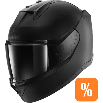 Helma na motorku Shark d-skwal 3 blank, černá/matná barva, velikost s(55-56)