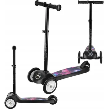 Koloběžka Nils Tříkolová skládací koloběžka pro děti a mládež, černá