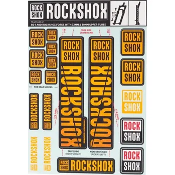 samolepky ROCK SHOX 11.4318.003.499 - DECAL KIT 30/32/RS1 NE02 ORANGE