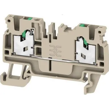 Svorkovnice Weidmüller S2C 2.5, zatlačovací, 2 póly, 800V, 24A, 0.5 ... 2.5mm², béžová, 1ks