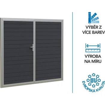 Garážová vrata etila - Křídlová garážová vrata ETILA WIND - pruhovaný panel - běžné barvy