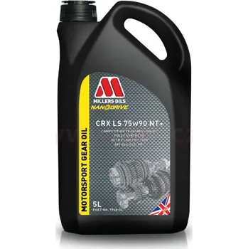 Auto-moto MILLERS OILS CRX LS 75W-90 NT+ plně syntetický olej pro sekvenční, bezsynchronní převodovky a samosvorné diferenciály 5 l 61545