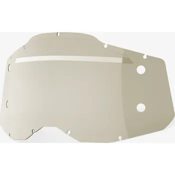 Motocyklové brýle plexi Forecast Racecraft 2/Accuri 2/Strata 2, 100% - USA (kouřové s čepy, Anti-fog) 51223-102-02