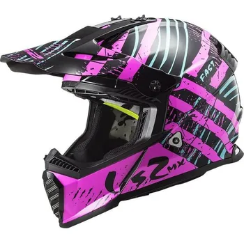 Motodoplněk LS2 MX437 FAST EVO VERVE BLACK FLUO PINK 404374146-MASTER