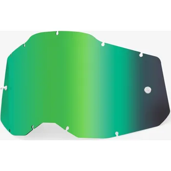 Motocyklové brýle plexi Racecraft 2/Accuri 2/Strata 2, 100% - USA (zelené chrom, Anti-fog) 51008-260-01