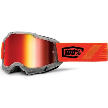 Motocyklové brýle ACCURI 2, 100% SCHRUTE, červené plexi 50014-00017