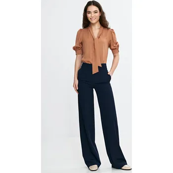 Dámské kalhoty Kalhoty Bootcut, se skrytým knoflíkem SD110 Barva: Tmavě Modrá, Velikost: XL