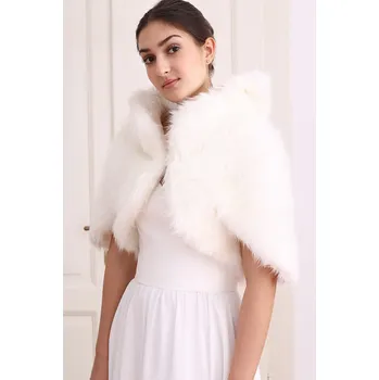 Glara Teplý kožíšek s kapucí na zimní společenské akce 1062165