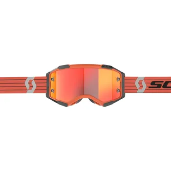 Motocyklové brýle brýle FURY CH oranžové/šedá, SCOTT - USA, (plexi oranžové chrom) 272828-1011280