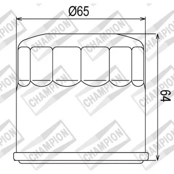 Filtr pro motocykl Olejový filtr CHAMPION COF104 100609355 HONDA FJS 600 Silver Wing (ABS) 2003-2016