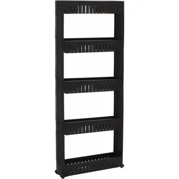 regál Koupelnová police Springos HA1018 131,5x12x54 cm černá