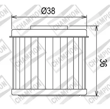 Filtr pro motocykl Olejový filtr CHAMPION COF016 100609525 HONDA TRX 450 R 2004-2009
