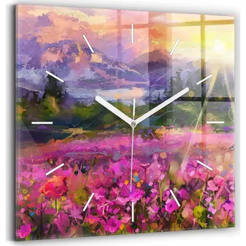 Hodiny Nástěnné hodiny Wallfluent růžové 30 cm