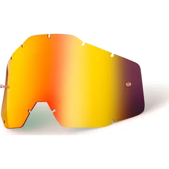 Motocyklové brýle plexi Accuri/Strata, 100% dětské (červený chrom, Anti-fog) 51002-003-02