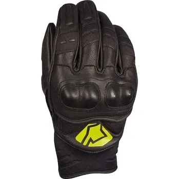 Moto rukavice Krátké kožené rukavice YOKO BULSA černý / žlutý XS (6) 60-176042-6